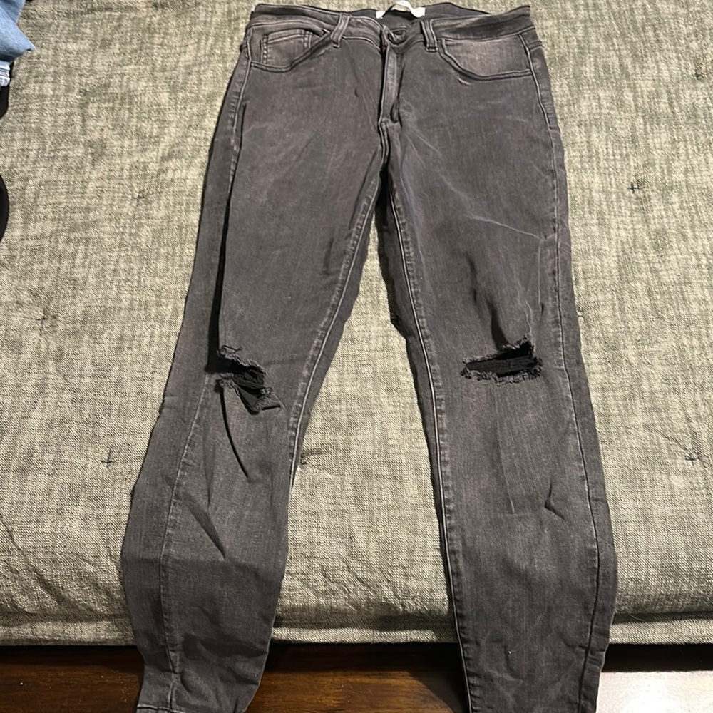 KanCan Distressed Gray Skinny Jeans